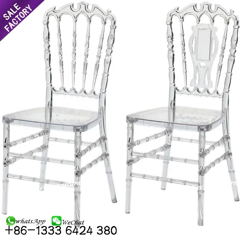 wholesale wedding party clear acrylic ghost resin wedding hall chiavari chairs