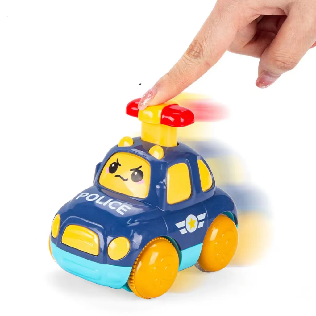 Kids Toys Full Function City Service Electric Toy Cars For Kids Police Cars Plastic Cartoon Toy Inertial Pull back Press Car