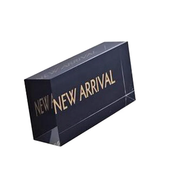 Custom Wholesale Clear Solid Acrylic Logo Brand Block Printing Acrylic Logo Brand Sign Display