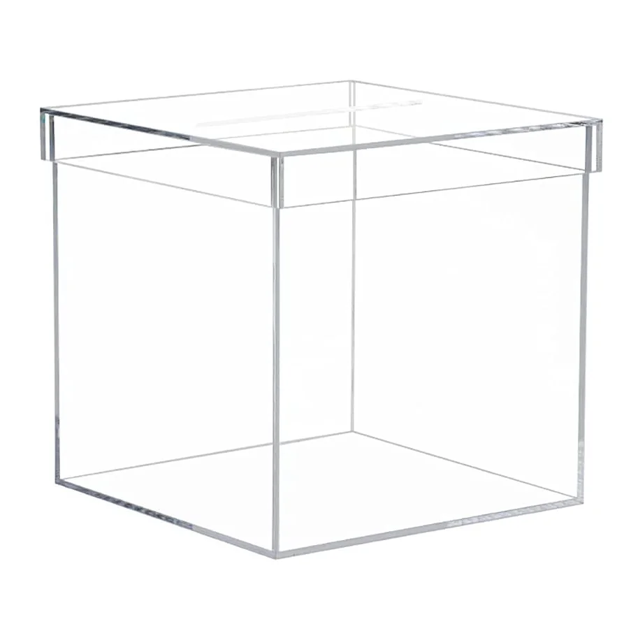 Подарочная коробка для денег с прозрачной крышкой современный акриловый бокс свадебных карт 10 дюймов