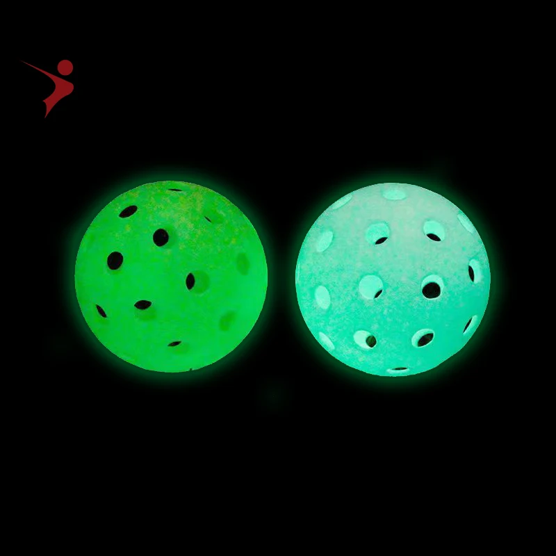 GLOW in Dark Pickleball Balls 40 or 26 Hole Ball PE 74 mm Practice Baseball Light More Color Luminous Pickle Paddle