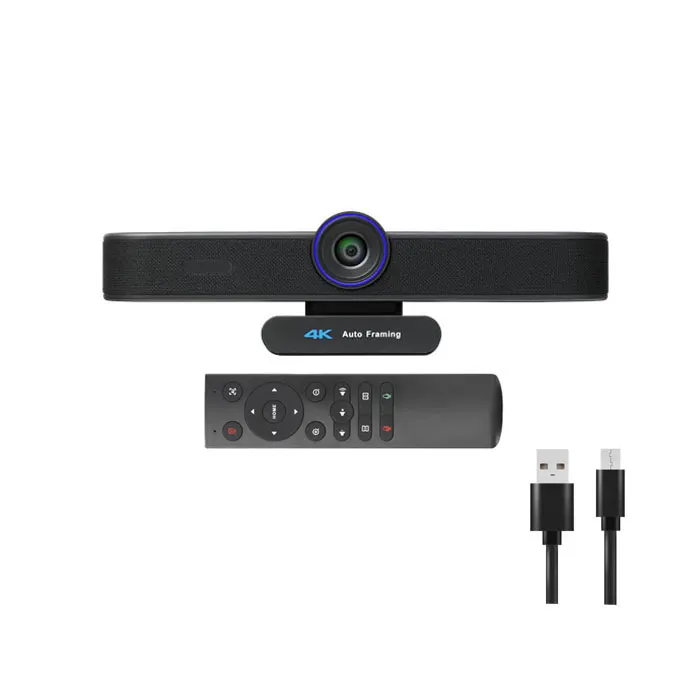 All in one 4K Webcam 4x Zoom USB Auto Framing Online Meeting Live Streaming Conference