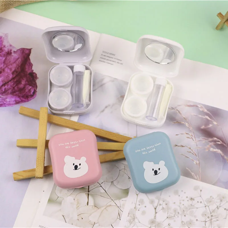 eyeshare Practical Colored Contacts Lens Case  Manually eye Contact Lenses Case Cleaner Contact Lens Accessories