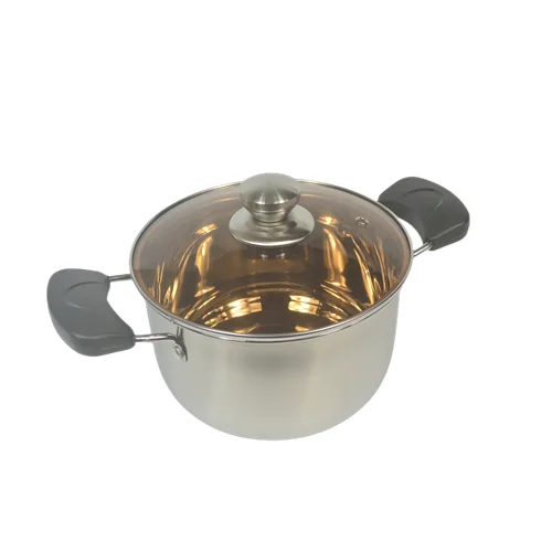 Hot sale Cookware soup & stock pots stainless steel kitchen cooking Soup pot with glass lid