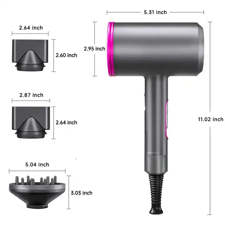 2000W high speed Professional Negative Ion Premium Hair Dryer Hot Cold Warm Wind Multifunction Hair Dryer