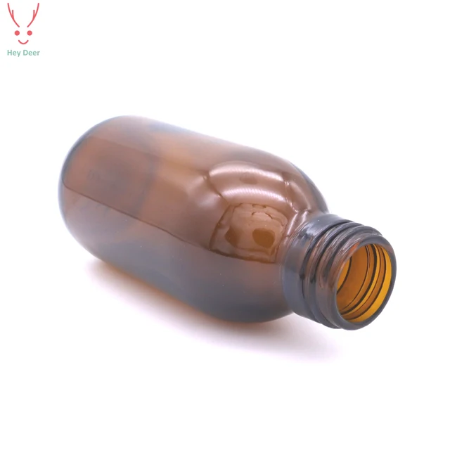 125ml Amber Glass Syrup Bottle With 28mm Tamper Evident Child Proof Cap