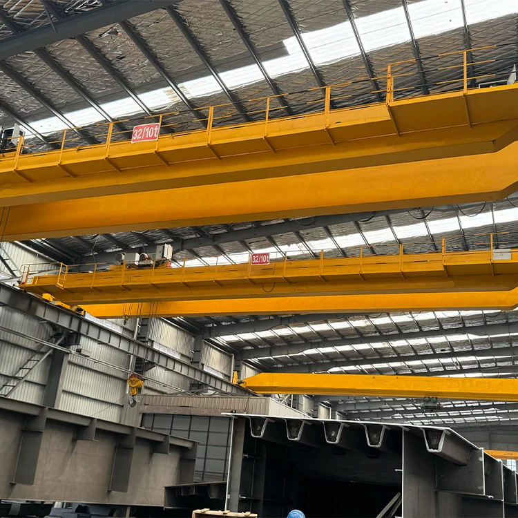 Low headroom double beam overhead crane electric hoist european style gourd double beam crane