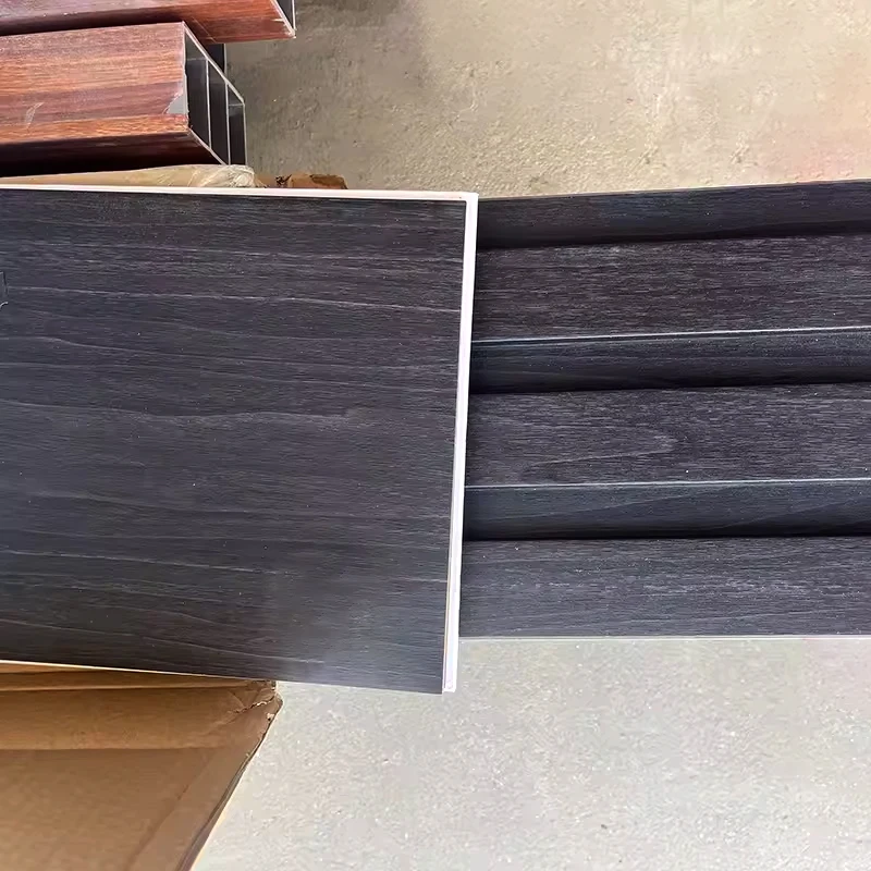 2024 Factory Direct Building Material 3D Bamboo Charcoal Wood Veneer Decoration PVC covering layer WPC Wall Panels