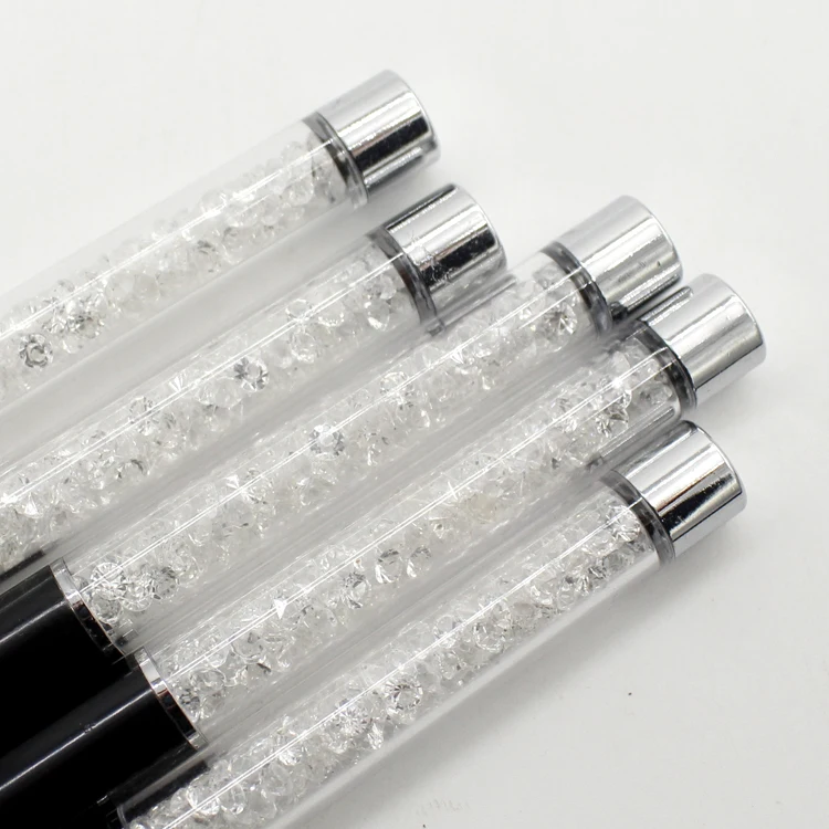 5Pcs Nail Art Liner Drawing Brush Pen Set Rhinestone Handle UV Gel Nail Painting Brushes