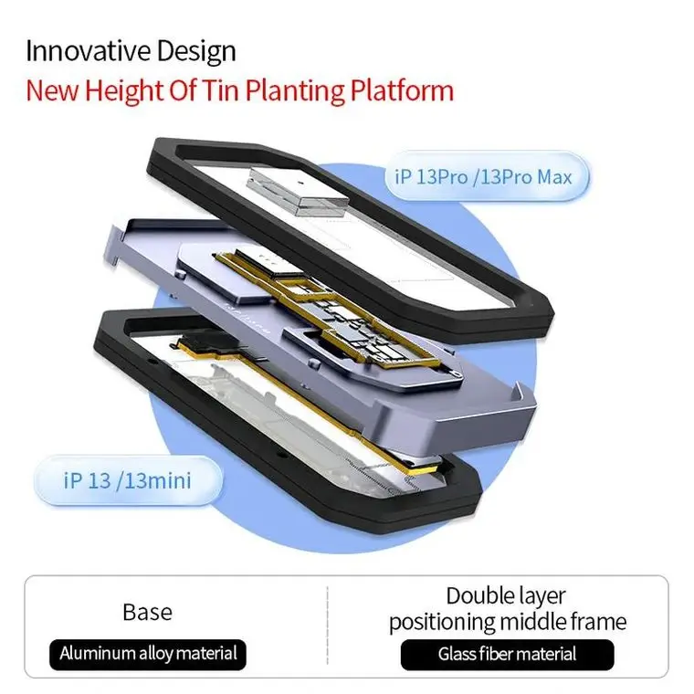 AiXun Z13 Manufacturer Durable Middle Frame Tin Planting Platform  Mainboard Reballing for IP13 Series Repair
