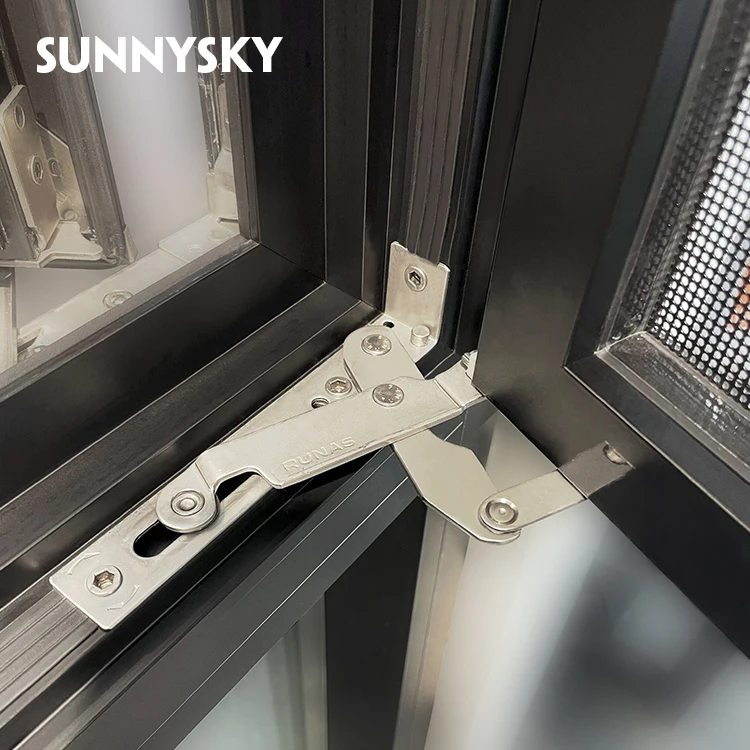 crank aluminum casement window pvc soundproof casement windows
