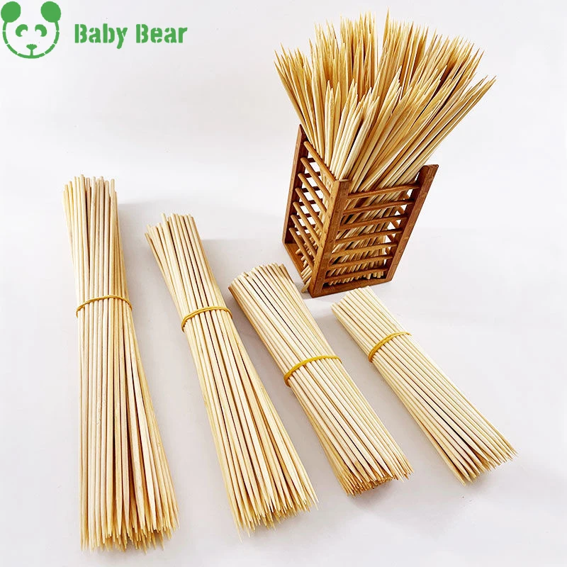 Outdoor use smooth surface food contact grade biodegradable barbecue bamboo skewer
