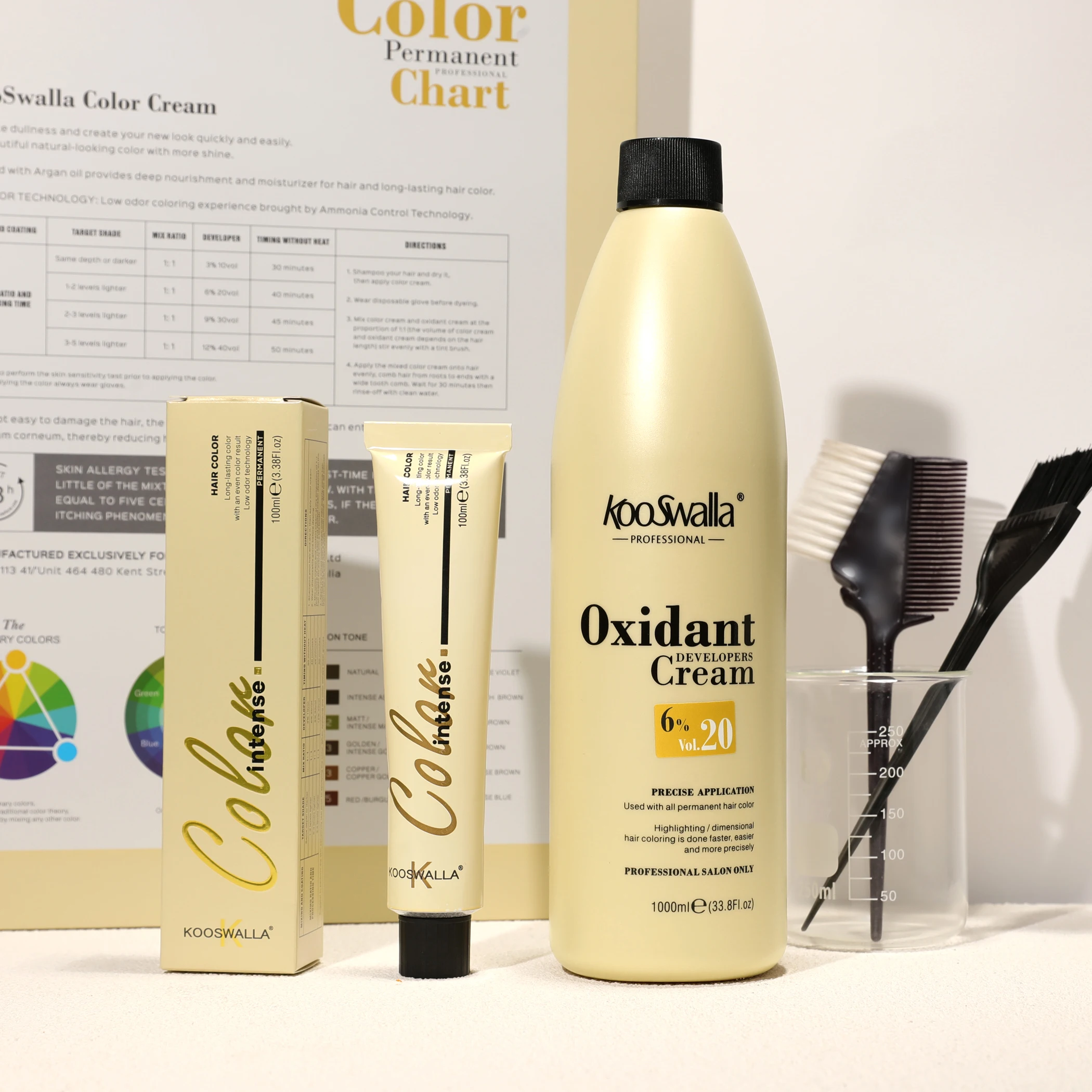 Kooswalla Private Label Hair Styleing Products Organic Hair Color Hair Dye Cream