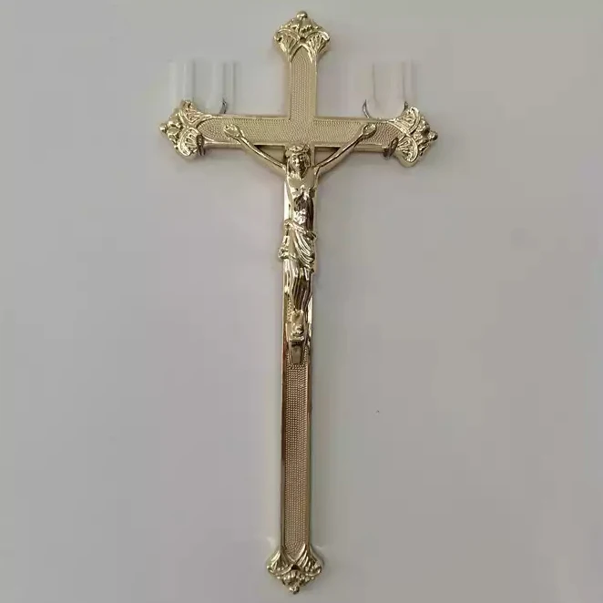 Y-8# Funeral Coffin Casket Supplier Accessories Plastic Christ Cruces Jesus Cross and Crucifix