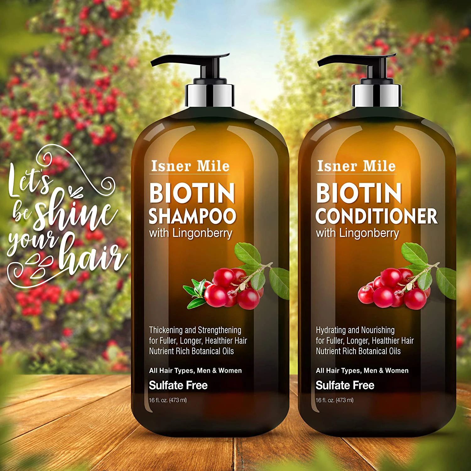 High Quality Hair Thickening Products Organic Biotin Shampoo and Conditioner for Men & Women