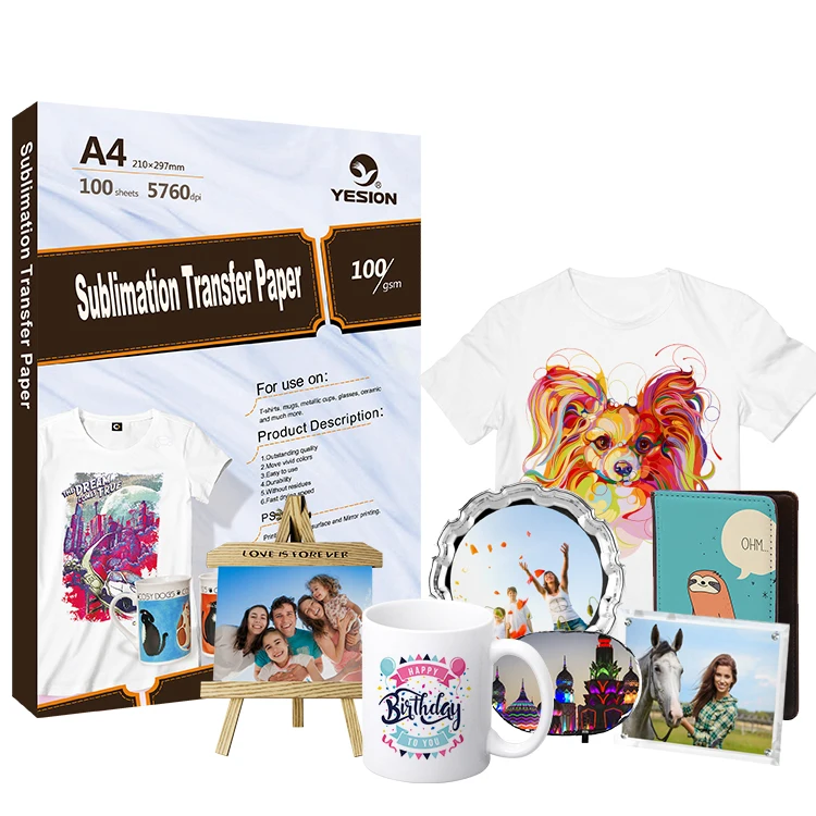 Heat Transfer Sublimation Paper for Garment Textile Fabric or Mugs A4 Size