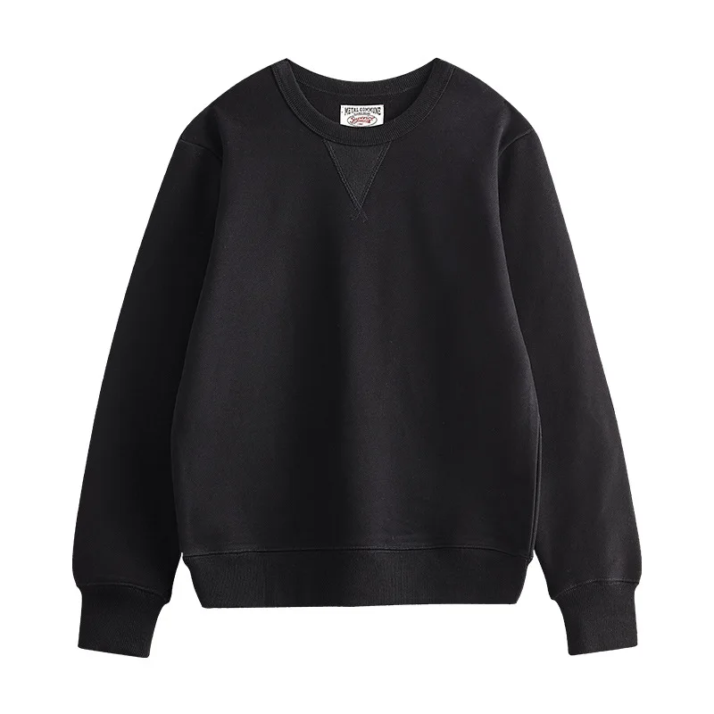 Custom Logo Oversized Plain Pullover Hoodies High Quality Blank Crewneck Sweatshirt Fleece Hoodie Men 470Gsm