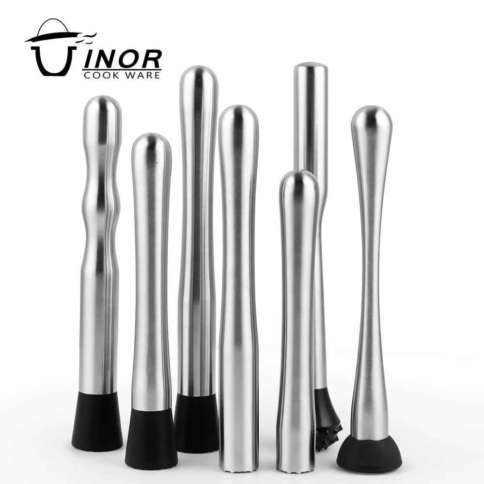 Broken Popsicle Bar Tools Stainless Steel Cocktail Muddler for Making Mojitos, Margaritas, Fruit Drinks