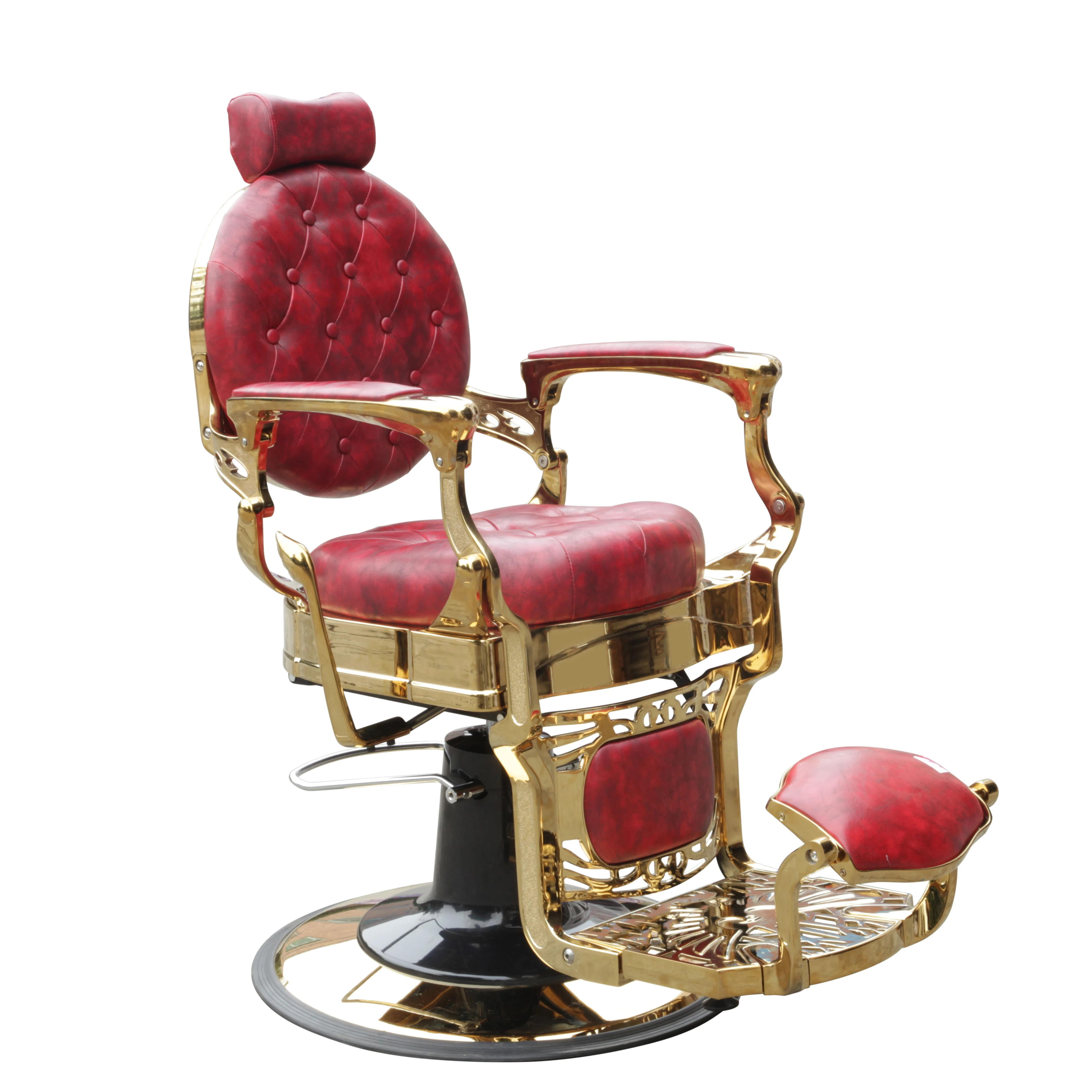 Wholesale Price Modern Barber Chair Brown with Big Pump Barbershop Hairdressing Chair Salon Furniture Barber Chair