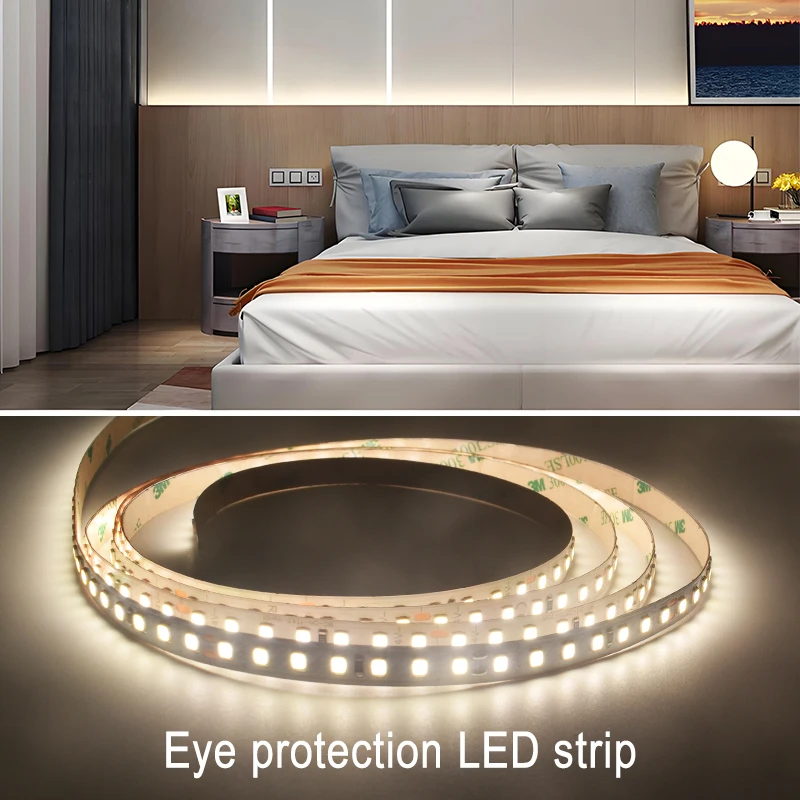 3OZ PCB Angel Eyes CRI90 Strip Light 3000K 4000K 5000K 24V 140leds 8MM 2835 Full Spectrum Strip For Protect Eyes Light