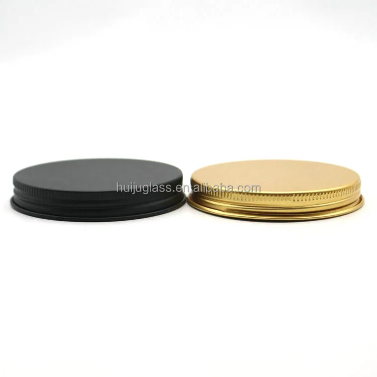 58mm 70mm 89mm 89-400 Matt Black Aluminium Lid for 16oz Amber Glass Jar