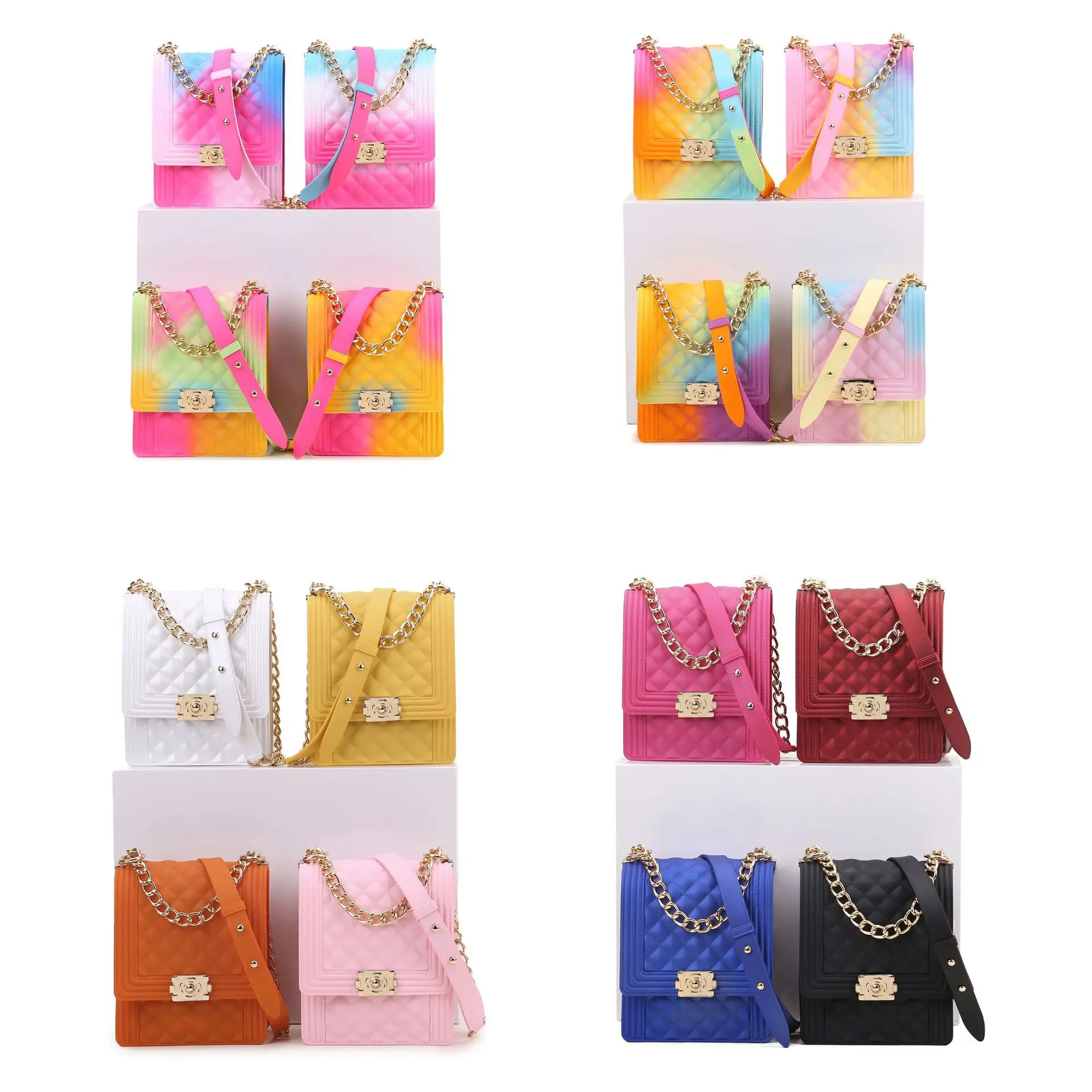 
Custom logo 2021 fashion luxury jelly bags wholesale women hand bags crossbody purse and handbags for ladies 
