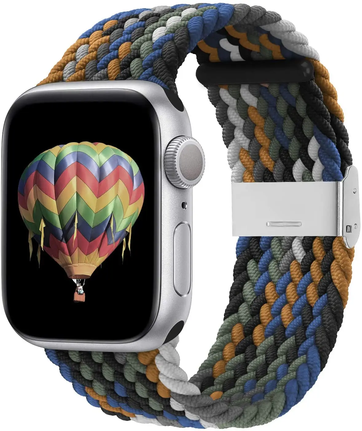 Эластичный спортивный браслет с плетеной петлей и пряжками для iWatch Series