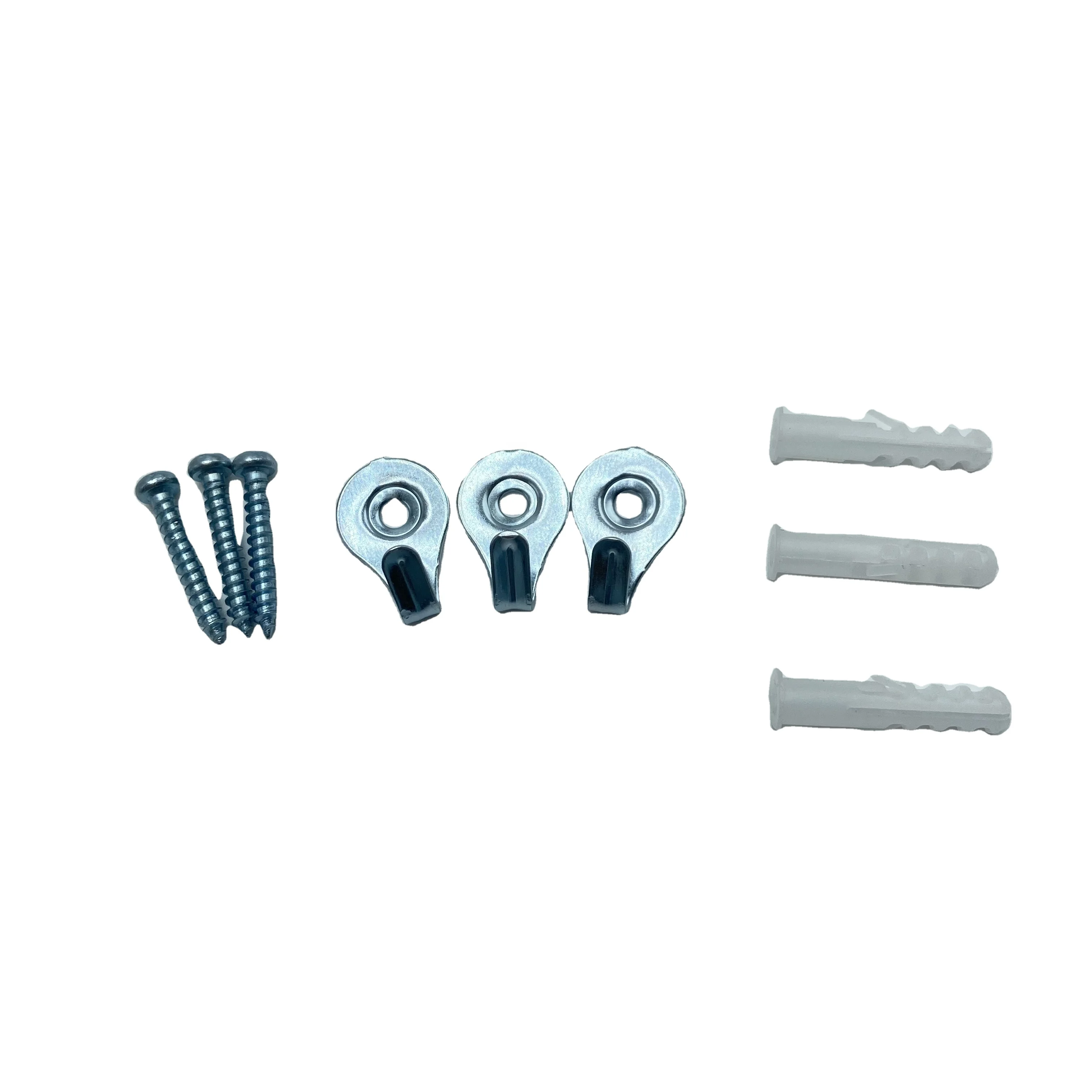 Large Galvanized hook with screws and plastic expansion J Galvanized picture frame Hook type Heavy duty