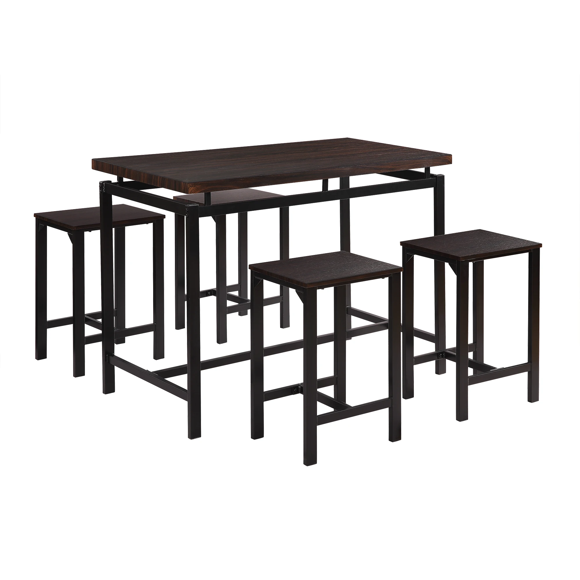 industrial dining furniture Height Wooden Long home Kitchen Breakfast Pub Bar Tables and Stools