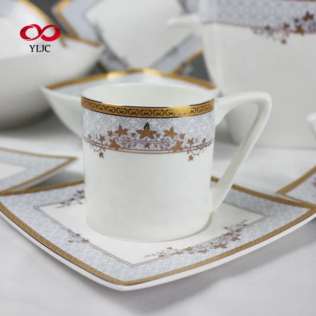 Luxury Dinnerware Porcelain Ceramic Crockery Arrival Plates Sets Dinnerware Bone China Dinnerware Set Plate Set
