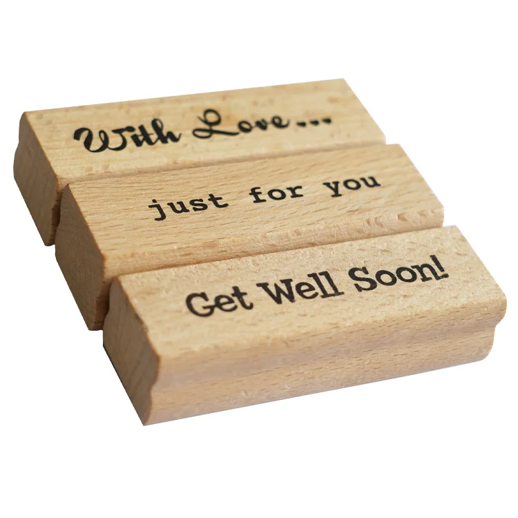 Creative Cute Wooden Rubber Stamp Retro Wooden Stamp For Diy Scrapbook School Office Decoration