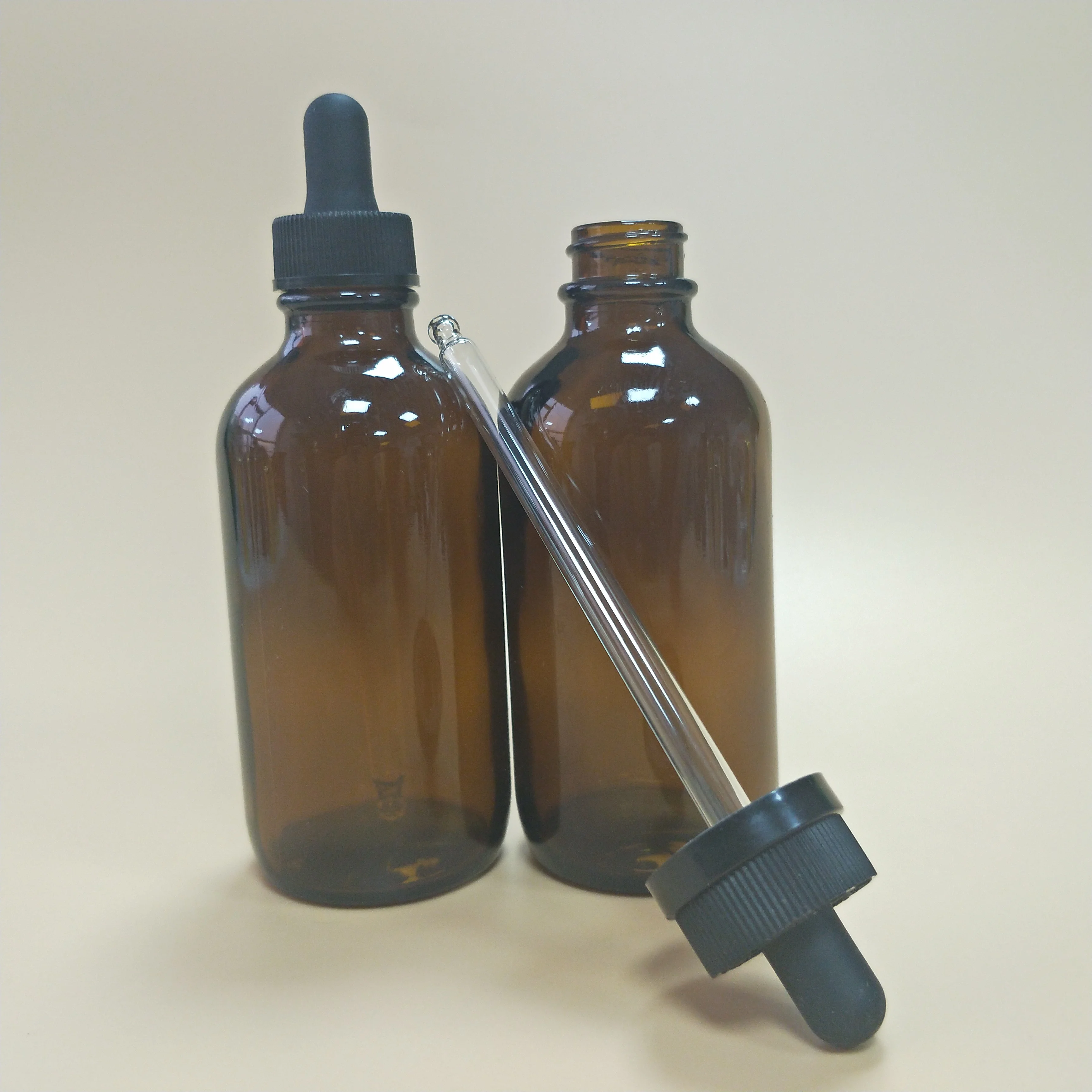 120 мл высококачественная прозрачная стеклянная бутылка с пипеткой 4 унции прозрачные стеклянные бутылки с винтовой крышкой бостонские круглые стеклянные бутылки с пипеткой 4 унции