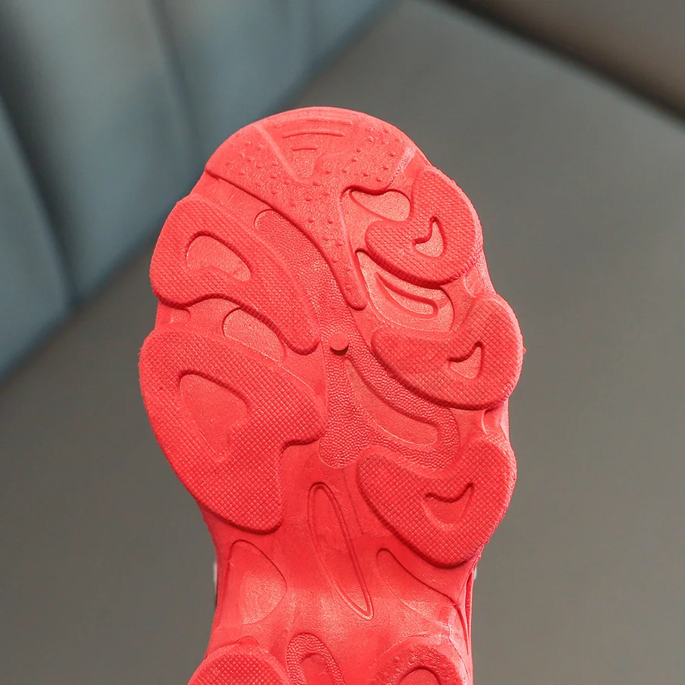 China manufacturer leather mesh pu wedge high heel red kids casual shoe glitter sneakers