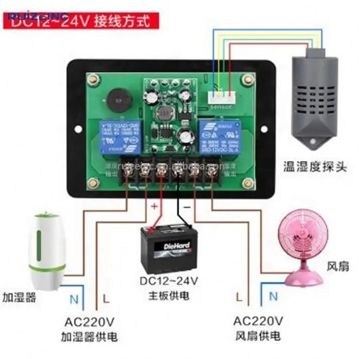 XH-M453 temperature and humidity controller high precision temperature and humidity control switch digital display