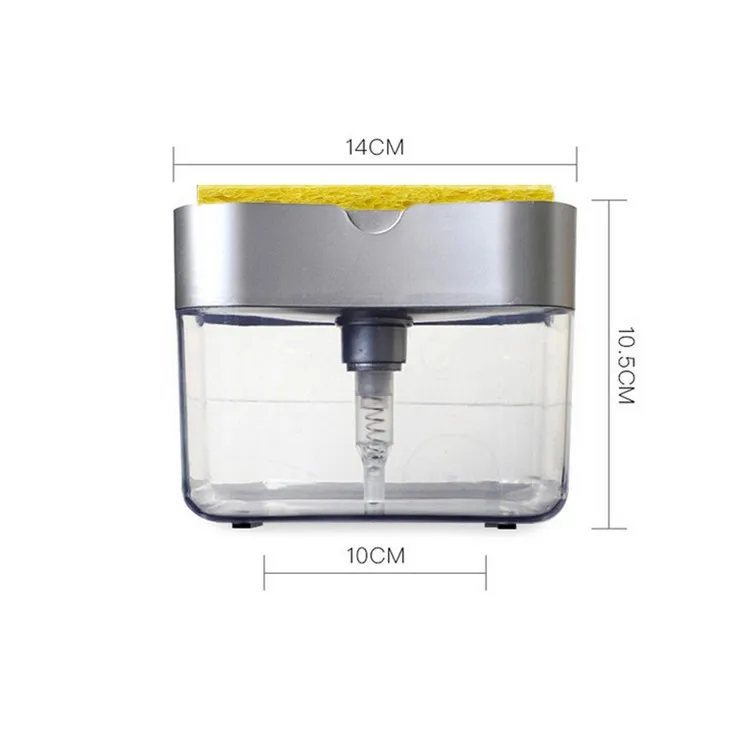  Kitchen Cleaner Tools sponge rack storage Detergent Automatic Liquid Adding Box dish soap container kitchen