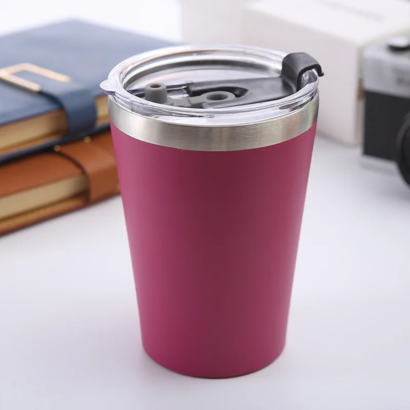 Eco Friendly Double Walled 12oz Insulated Vacuum Metal Tumblers Stainless Steel Travel Coffee Cups