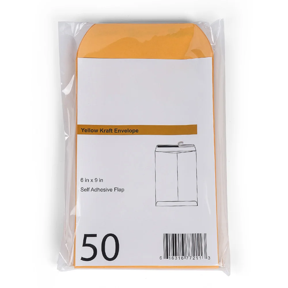 #Hot Business Paper Envelopes Office Products Peel Seal Self Seal A4 Kraft Paper Envelope brown money & cash envelope