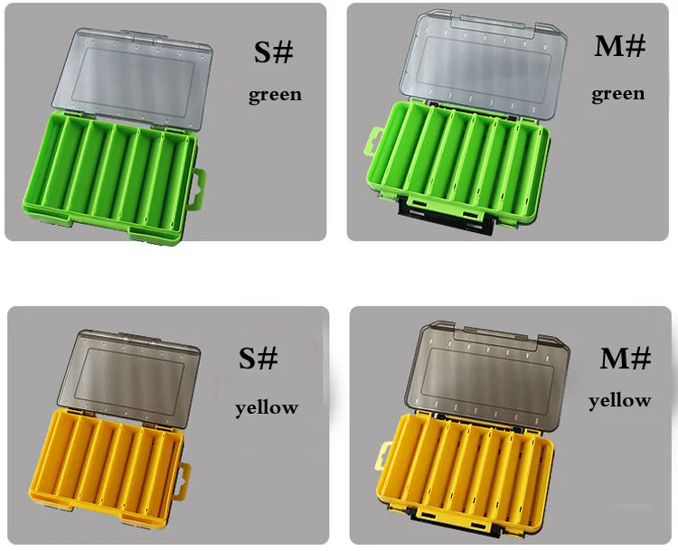 OEM logo Double Sided Tackle Box Fishing Lure Squid Jig Accessories Box Storage Case in stock