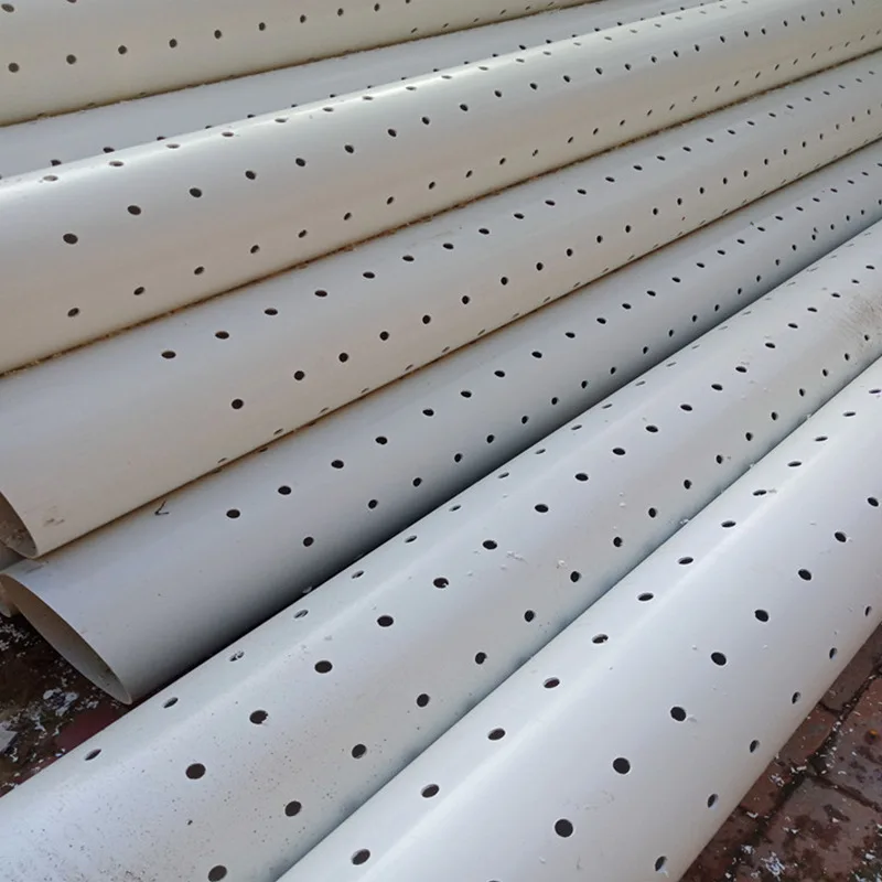 Customizable Perforated PVC Drainage Pipe with round Head ODM & OEM Support Glue Thread Connection