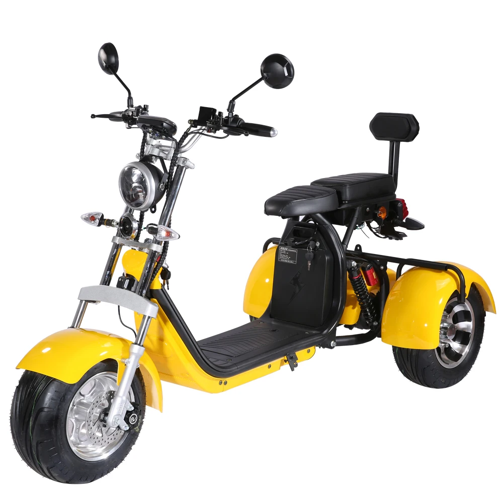 Hot Selling Warehouse Adult Three Wheel Bicycle Lithium Battery 60v 40ah Citycoco 3000 W Tricycle Electric Scooter
