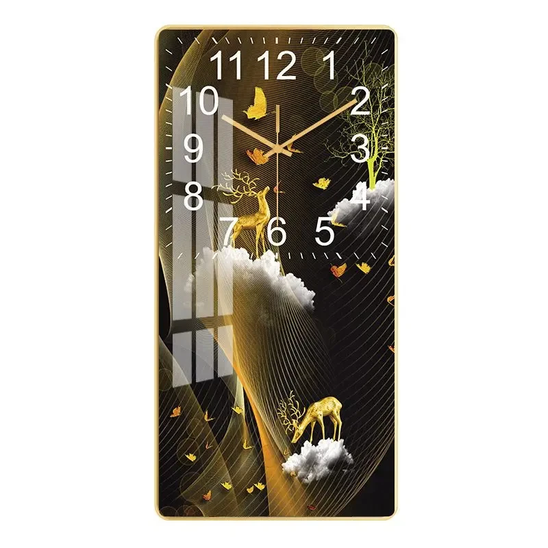 Living room dining room crystal porcelain wall clock modern simple hanging art clock