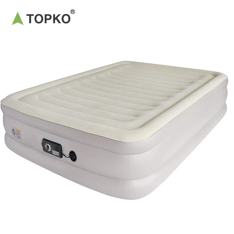 TOPKO High Quality Double Inflatable Mattress Outdoor for Camping, Home & Travel Inflatable Air Bed