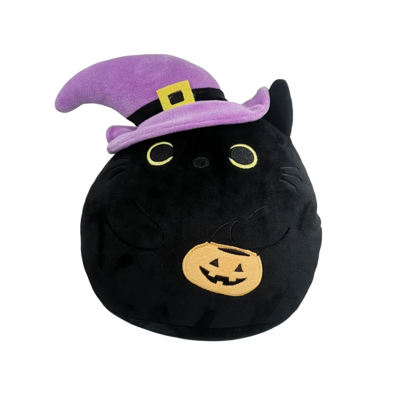 2025 yanxiannv Custom logo soft custom dog stuffed animal black cat Christmas elf plush toy cat anime plush toys dolls pillow