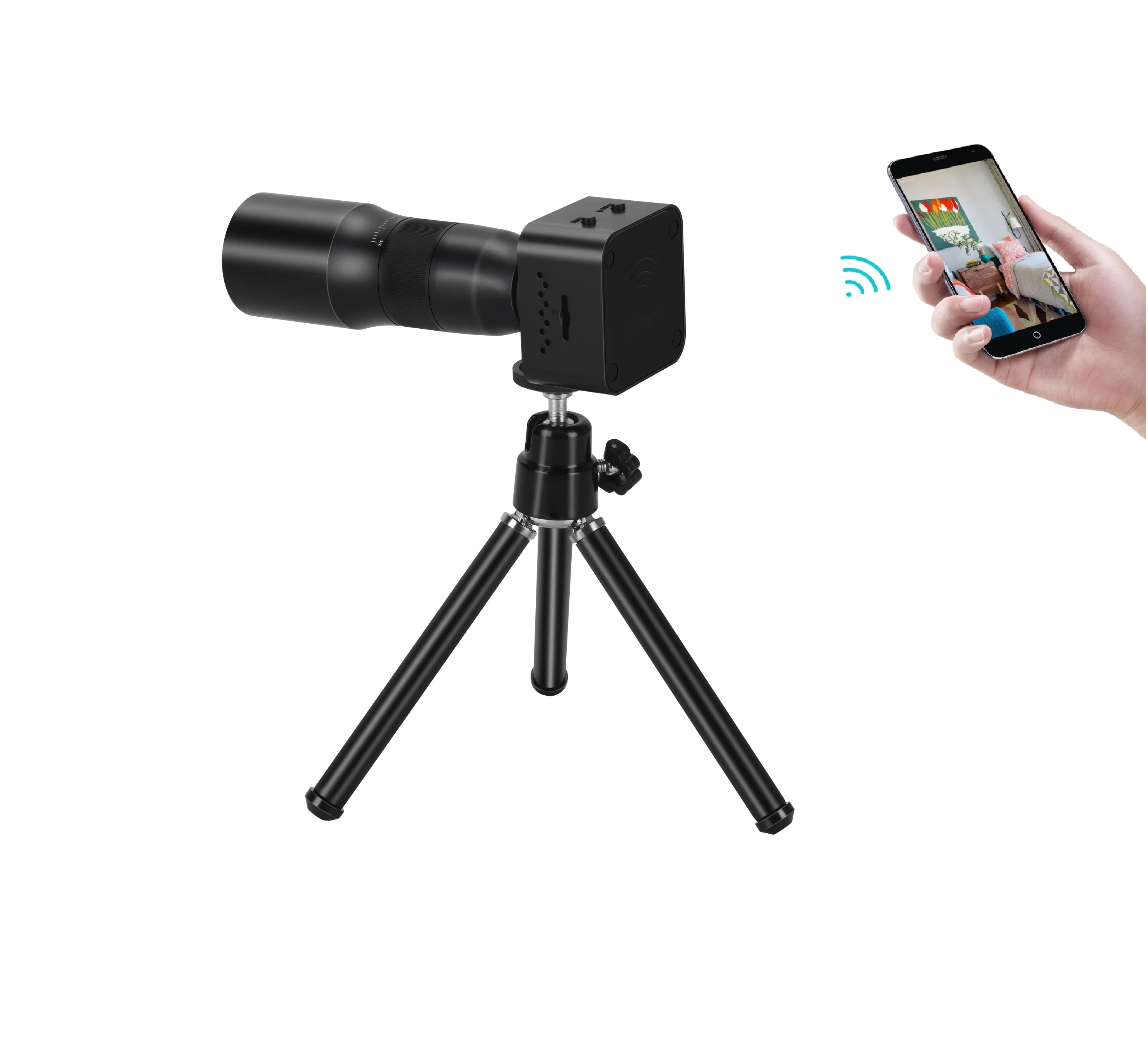 Hot Selling 4K Zoom Monocular Telescope Camera Support 3M-1KM Remote Observa Range with 1200mah Capacity Battery