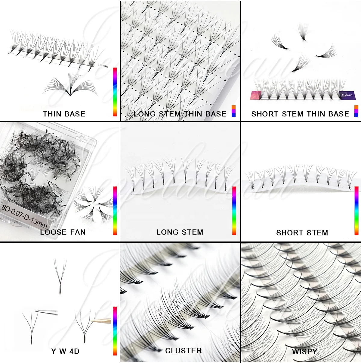 Ultra speed Handmade Premade Fan Lash 3D 4D 5D 6D Silk Eyelash Extension premade eyelash fans big premade tray