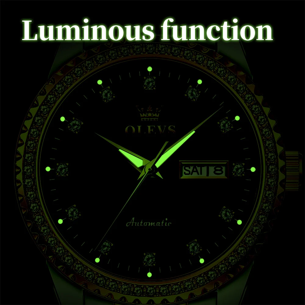 OLEVS 7003 Simple Watch for Men Hot Sale Luxury Diamond Business Men Watches Casual Stainless Steel Male Watch Relogio Masculino