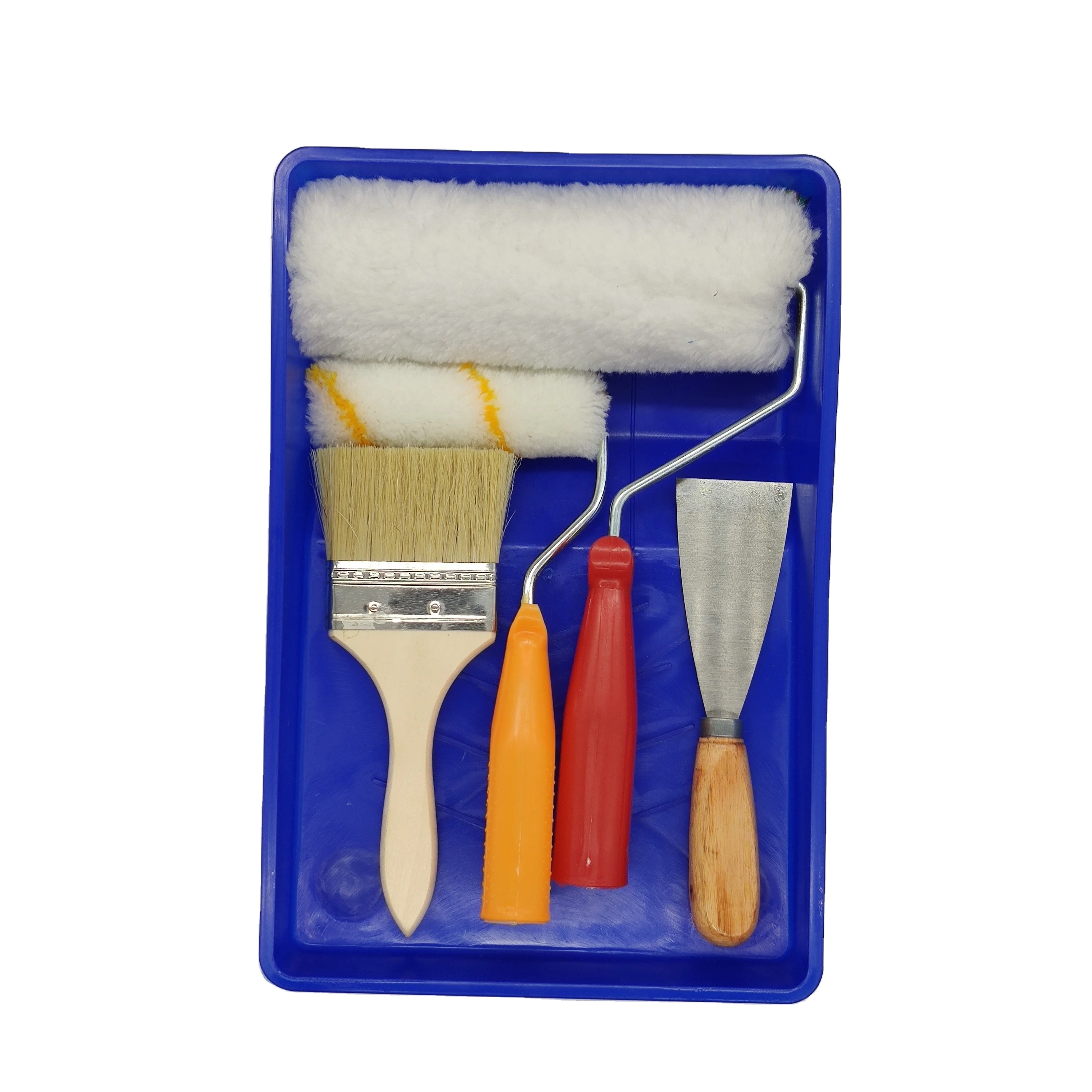
Wholesale prices new plastic material paint tray set with sponge paint roller brush 