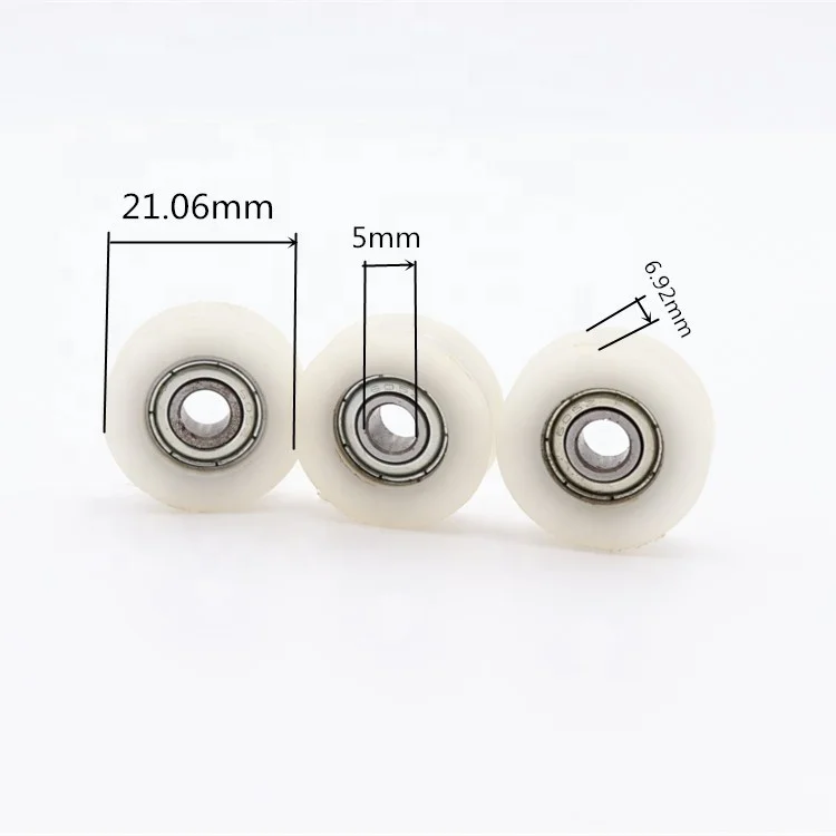 5-21-7MM 605 bearing sliding wardrobe door roller for sliding wardrobe