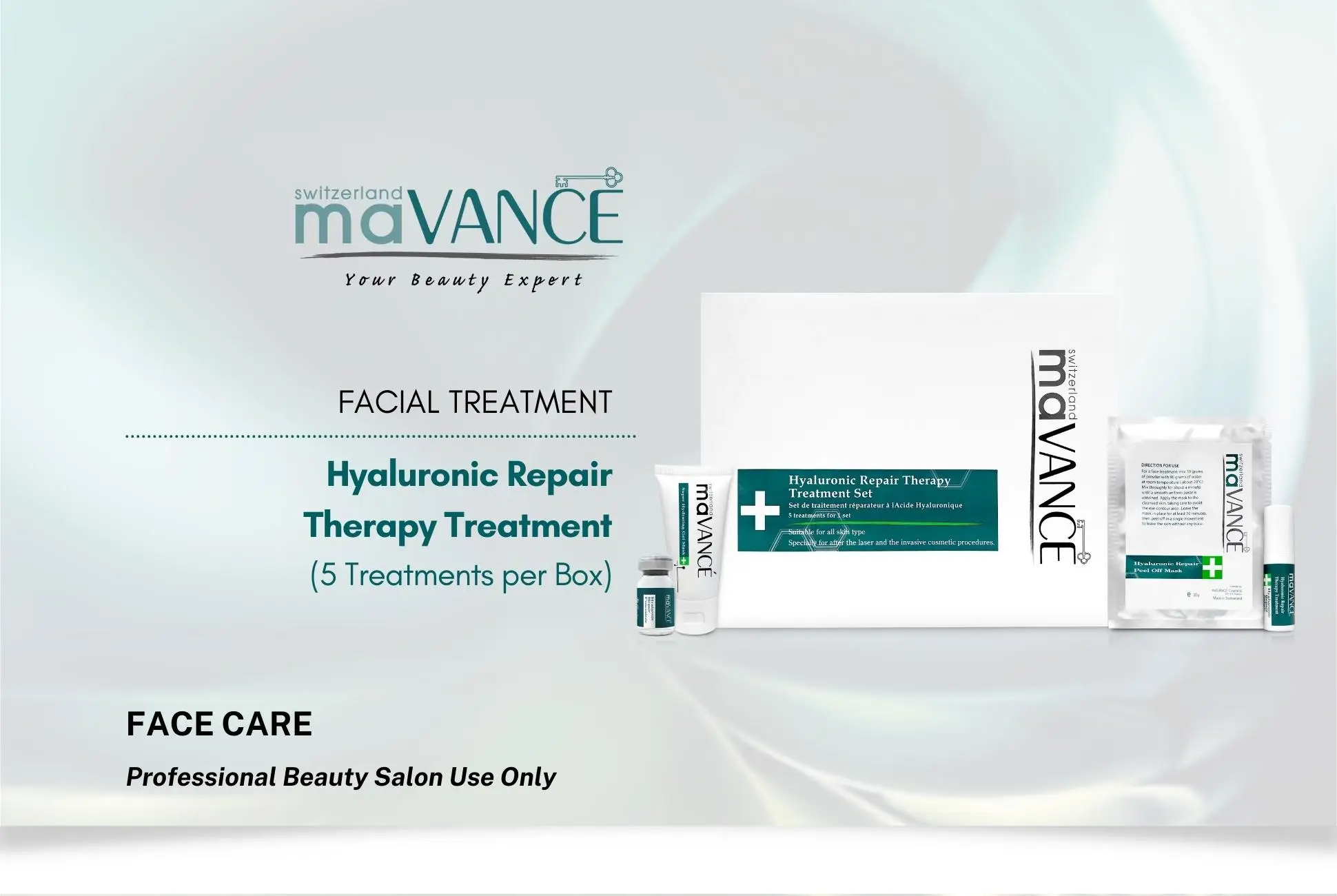 Wholesaler Swiss Made maVANCE Hyaluronic Skin Repairing TherapyTreatment Set Anti-Sensitive Beauty Salon Skin Care Products