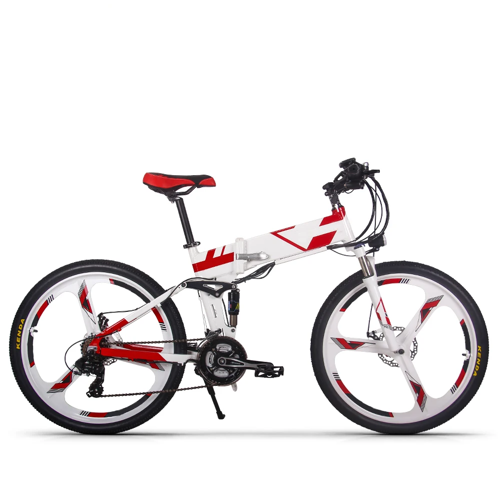  OEM TOP-860 battery powered operated electric bicycle bike folding ebike 26 inch mountainbike full